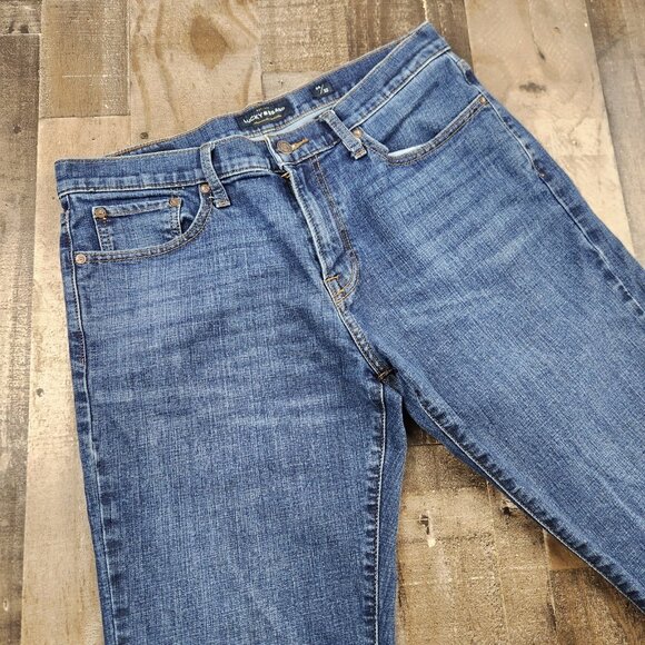 Mens Lucky Brand 221 Straight size 34x32 Mid Rise Denim Jeans - Picture 1 of 11